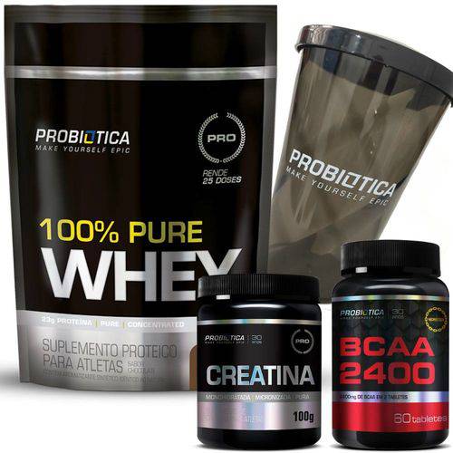 Assistência Técnica, SAC e Garantia do produto 100% Pure Whey Protein 825g Refil Chocolate + BCAA 2400 + Creatina + Shaker Probiótica