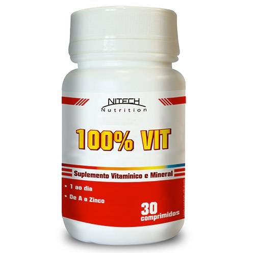 Assistência Técnica, SAC e Garantia do produto 100% VIT- Multivitamínico - 30 Comprimidos - Nitech Nutrition
