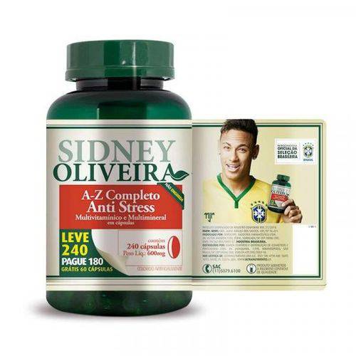 Assistência Técnica, SAC e Garantia do produto A-z Completo Anti-stress 600mg - Sidney Oliveira Leve 240 Pague 180 Cápsulas