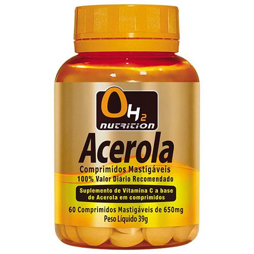 Assistência Técnica, SAC e Garantia do produto Acerola - 60 Comprimidos Mastigáveis - Oh2 Nutrition