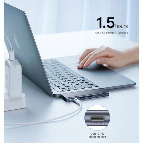 Assistência Técnica, SAC e Garantia do produto Adaptador Hub Usb-c Thunderbolt 3 Macbook Pro Air e Ultrabooks USB 3.0 SD CARD BASEUS