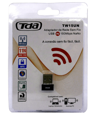 Assistência Técnica, SAC e Garantia do produto Adaptador Wifi Tda USB 150MBPS TW15UN Mini Nano