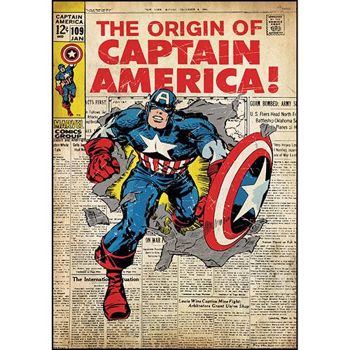 Assistência Técnica, SAC e Garantia do produto Adesivo de Parede Captain America Comic Cover Giant Wall Decal Roommates Colorido (46x12,8x2,8cm)