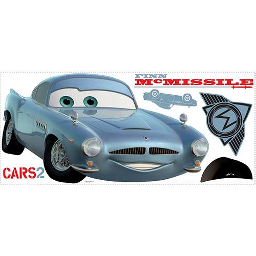 Assistência Técnica, SAC e Garantia do produto Adesivo de Parede Cars 2 Finn McMissle Peel & Stick Giant Wall Decal Roommates Colorido (46x12,8x2,8cm)