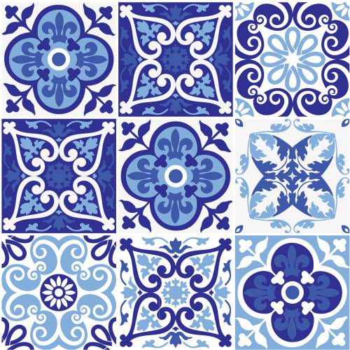 Assistência Técnica, SAC e Garantia do produto Adesivo de Parede Decorativo para Cozinha Stixx Azulejos Lisboa Colorido (123x61cm)