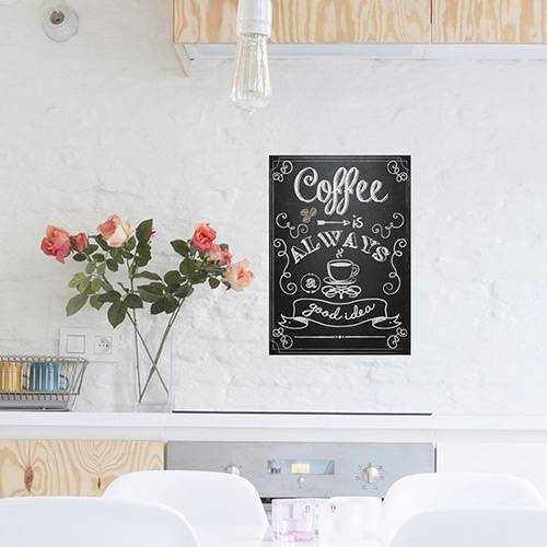 Assistência Técnica, SAC e Garantia do produto Adesivo de Parede Decorativo para Cozinha Stixx Coffee Preto e Branco (42x29,7x42cm