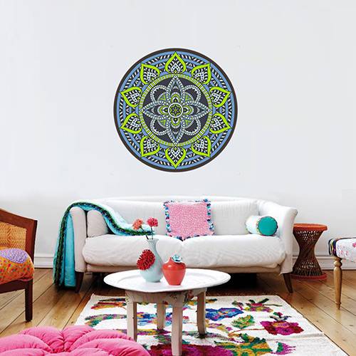 Assistência Técnica, SAC e Garantia do produto Adesivo de Parede Decorativo Stixx Mandala Gypsy Colorido (60x60cm)