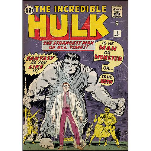 Assistência Técnica, SAC e Garantia do produto Adesivo de Parede Incredible Hulk Issue #1 Comic Cover Giant Wall Decal Roommates Colorido (46x12,8x2,8cm)