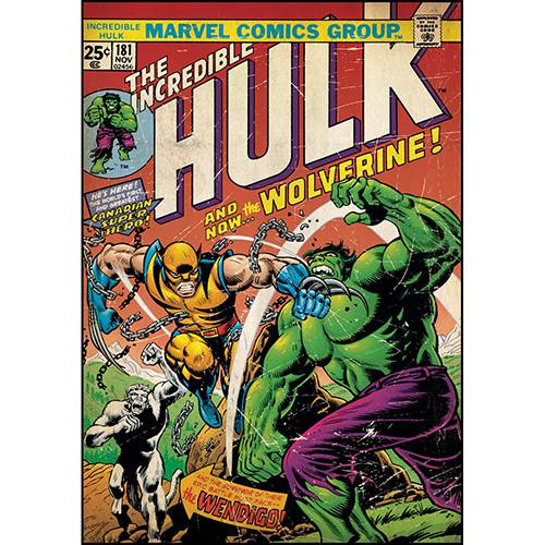 Assistência Técnica, SAC e Garantia do produto Adesivo de Parede Incredible Hulk & Wolverine Comic Cover Giant Wall Decal Roommates Colorido (46x12,8x2,8cm)