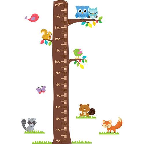 Assistência Técnica, SAC e Garantia do produto Adesivo de Parede Infantil Régua Árvore, Corujas e Pássaros
