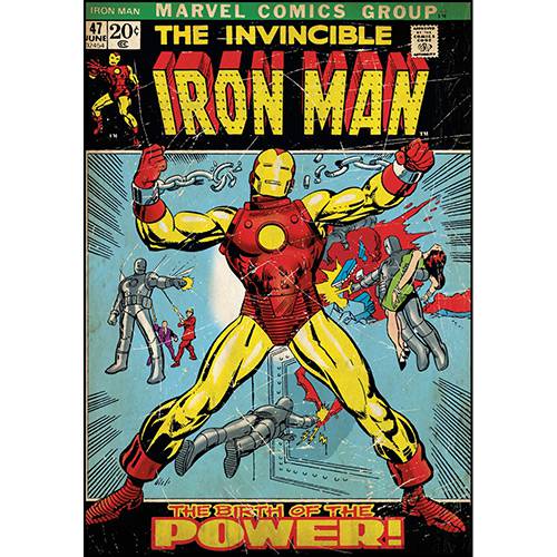 Assistência Técnica, SAC e Garantia do produto Adesivo de Parede Iron Man Comic Cover Giant Wall Decal Roommates Colorido (46x12,8x2,8cm)