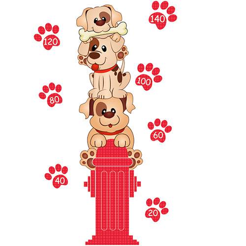 Assistência Técnica, SAC e Garantia do produto Adesivo de Parede Medidor Baby Dog Grudado Colorido (45x115cm)