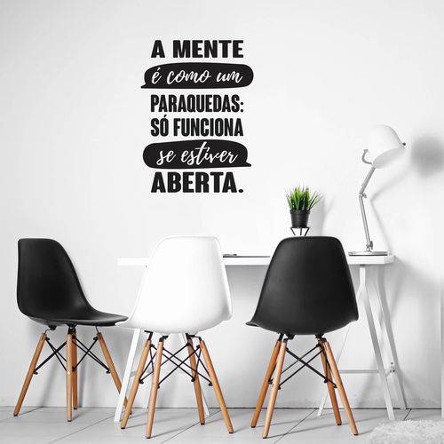 Assistência Técnica, SAC e Garantia do produto Adesivo de Parede para Sala Frase Mente Aberta 37x50cm