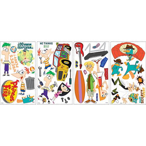 Assistência Técnica, SAC e Garantia do produto Adesivo de Parede Phineas & Ferb Roommates Colorido (25,4x45,7cm)