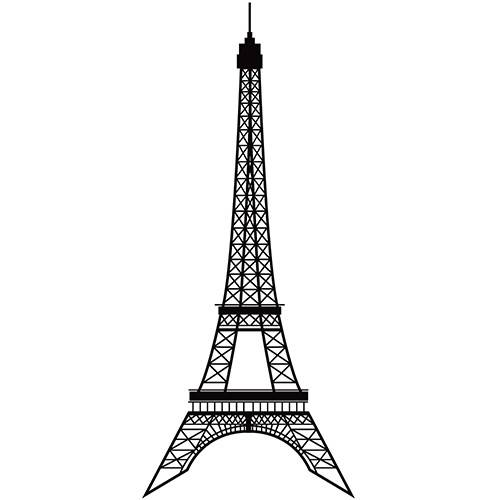 Assistência Técnica, SAC e Garantia do produto Adesivo de Parede Torre Eiffel Stixx Adesivos Criativos Preto (81,5 X190 Cm)