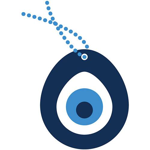 Assistência Técnica, SAC e Garantia do produto Adesivo de Parede Zen Olho Grego Stixx Adesivos Criativos Azul Escuro/Azul Claro/Branco (52x72cm)