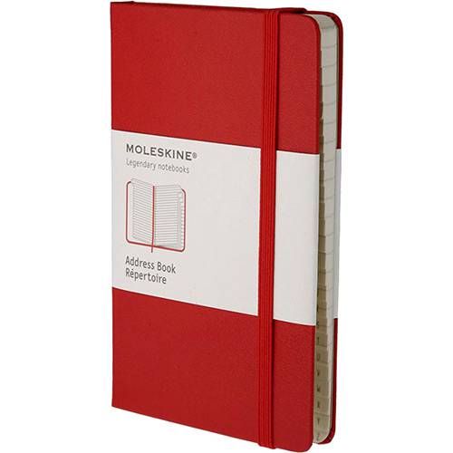 Assistência Técnica, SAC e Garantia do produto Agenda de Endereços Moleskine Vermelha de Bolso com Capa Dura