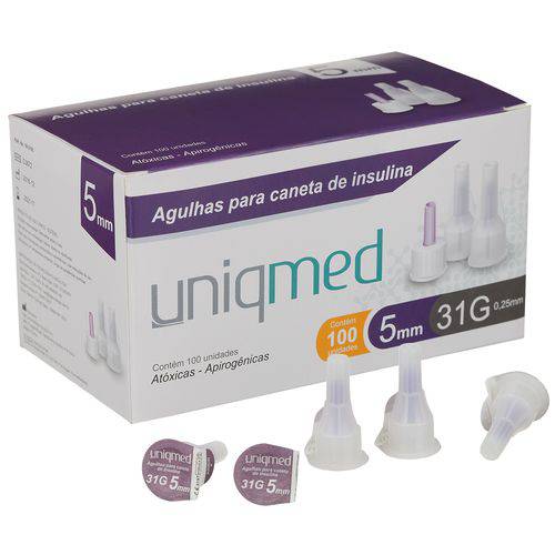 Assistência Técnica, SAC e Garantia do produto Agulha para Caneta de Insulina 5mm 31G Caixa C/100un - Uniqmed