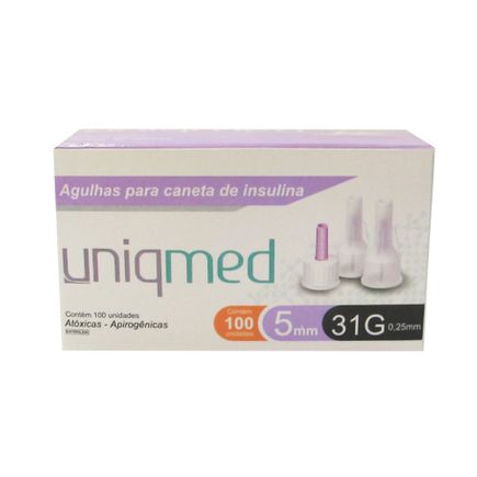 Assistência Técnica, SAC e Garantia do produto Agulhas P/ Caneta de Insulina - Uniqmed- 31g 5mm 100un