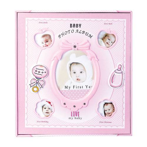 Assistência Técnica, SAC e Garantia do produto Álbum Menina Baby para Chá de Bebê P 120 Fotos 10x15 Cm