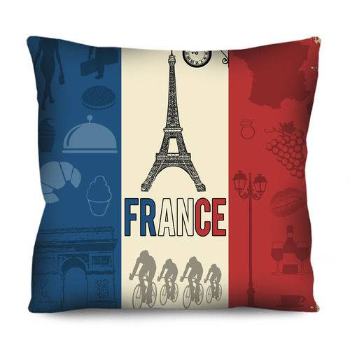 Assistência Técnica, SAC e Garantia do produto Almofada Decorativa Paris França Bandeira 42x42cm