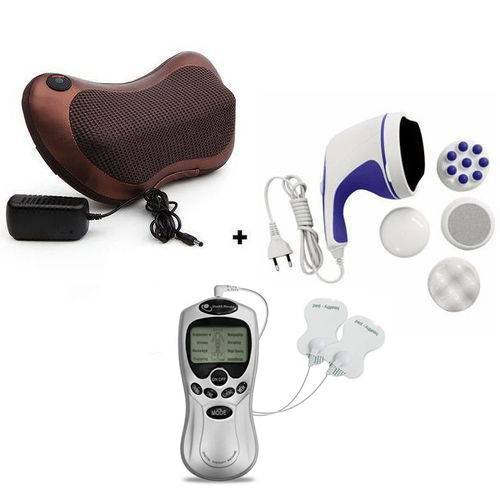Assistência Técnica, SAC e Garantia do produto Almofada Massageadora Shiatsu + Massageador Eletrico com Eletrodos Digital +Massageador Anticelulite