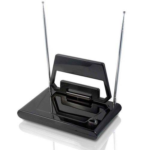 Assistência Técnica, SAC e Garantia do produto Antena Digital Interna com Hastes e Seletor VHF UHF FM HDTV - Exbom -SG-261