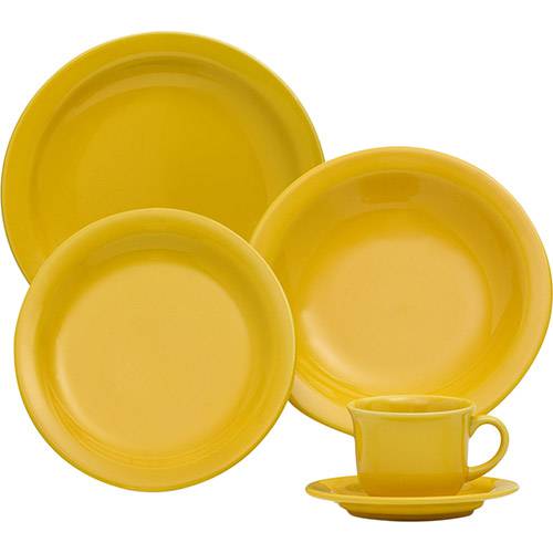 Assistência Técnica, SAC e Garantia do produto Aparelho de Jantar 30 Peças Cerâmica Amarelo - Oxford Daily