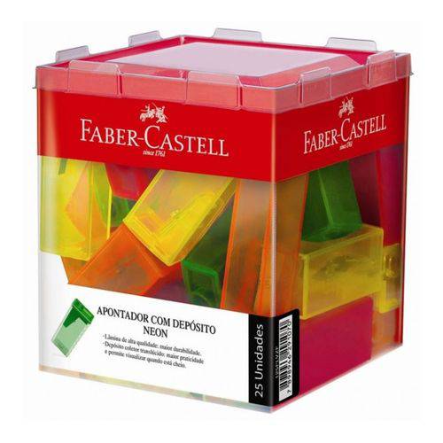 Assistência Técnica, SAC e Garantia do produto Apontador com Deposito Faber Castell Neon CX 25 Unidades