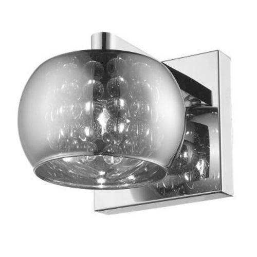 Assistência Técnica, SAC e Garantia do produto Arandela Soho em Vidro Cromado e Cristal Transparente 16x12cm para 1 Lâmpada Halopin Normal ou Led