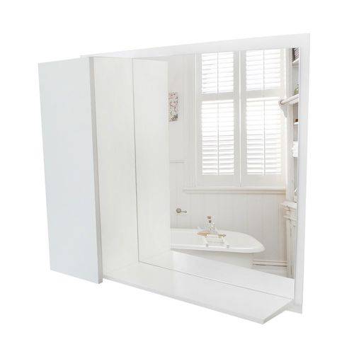 Assistência Técnica, SAC e Garantia do produto Armário MDF para Banheiro Espelho, Prateleira, Espelheira Cores (branco) - Dom Móveis