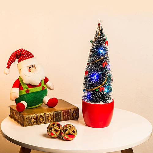 Assistência Técnica, SAC e Garantia do produto Árvore de Mesa Decorada com Floquinhos e LED - Orb Christmas
