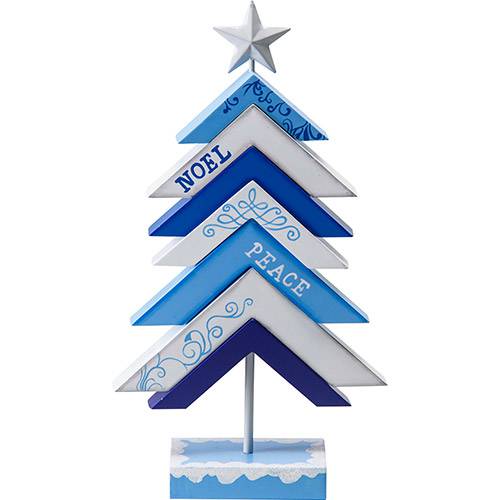 Assistência Técnica, SAC e Garantia do produto Árvore em Madeira Pintada Christmas Traditions Azul e Branca