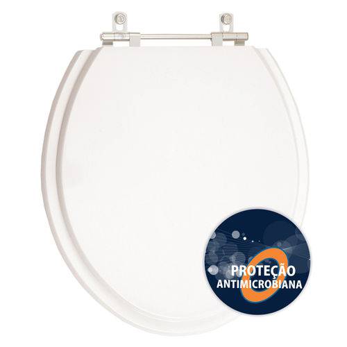 Assistência Técnica, SAC e Garantia do produto Assento Sanitário Poliéster Anti Bactéria Convencional/Oval Branco