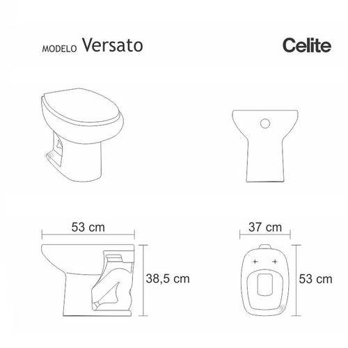 Assistência Técnica, SAC e Garantia do produto Assento Sanitário Poliéster com Amortecedor Versato Branco para Vaso Celite