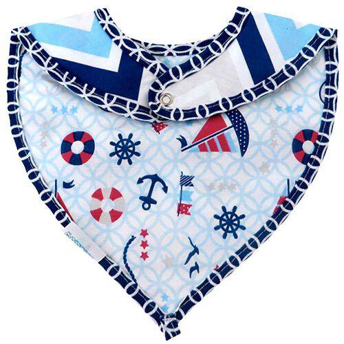 Assistência Técnica, SAC e Garantia do produto Babador Bandana Minasrey Marinheiro Chevron Loupiot Azul