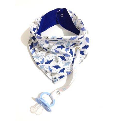 Assistência Técnica, SAC e Garantia do produto Babador Bandana Sharks com Fita Personalizada para Chupeta