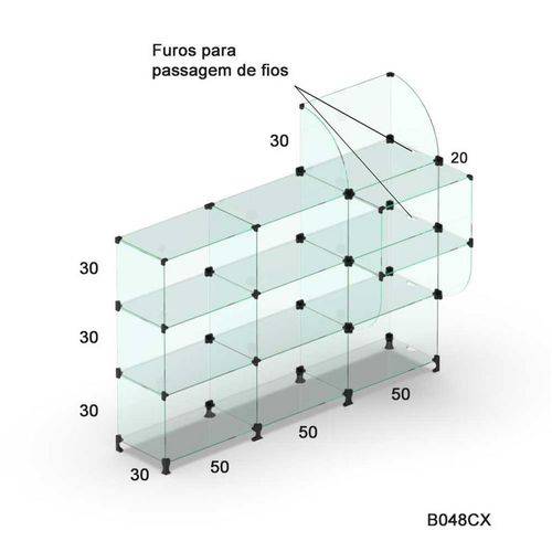 Assistência Técnica, SAC e Garantia do produto Balcão Caixa de Atendimento Modulado em Vidro 1,50 X 1,00 X 0,30cm