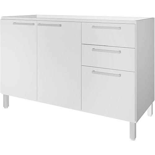 Assistência Técnica, SAC e Garantia do produto Balcão de Cozinha Movelbento BCM014 3 Portas 2 Gavetas - Branco