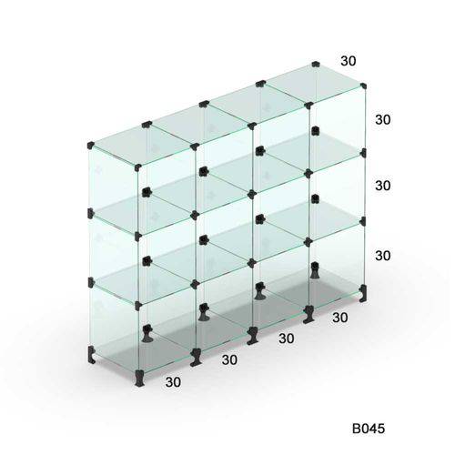 Assistência Técnica, SAC e Garantia do produto Balcão de Vidro para Loja e Atendimento, Quarto ou Cozinha 12 Divisórias - 1,20 X 1,00 X 0,30