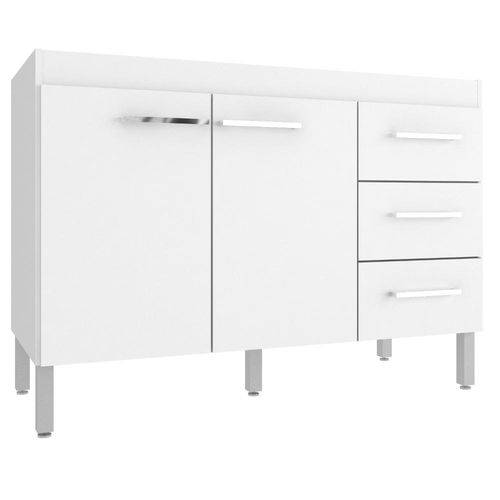 Assistência Técnica, SAC e Garantia do produto Balcão Manto Móveis Sportage 120cm 2 Portas e 3 Gavetas - Branco