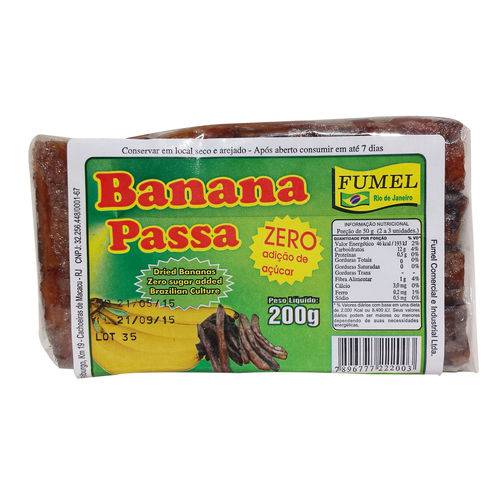 Assistência Técnica, SAC e Garantia do produto Banana Passa - Pct 200g. - Sem Açúcar - Fumel