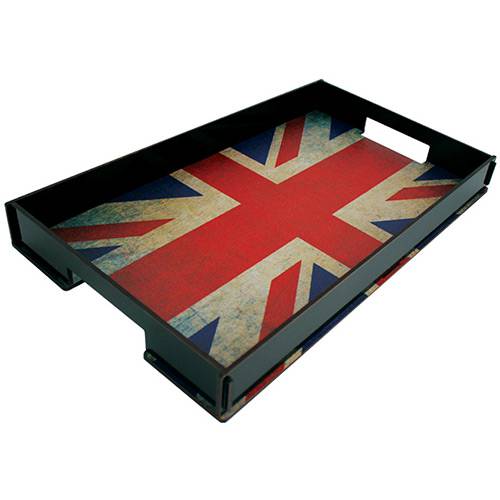 Assistência Técnica, SAC e Garantia do produto Bandeja Decorativa Retangular Bandeira Reino Unido Kanvas - Alves e Capellari