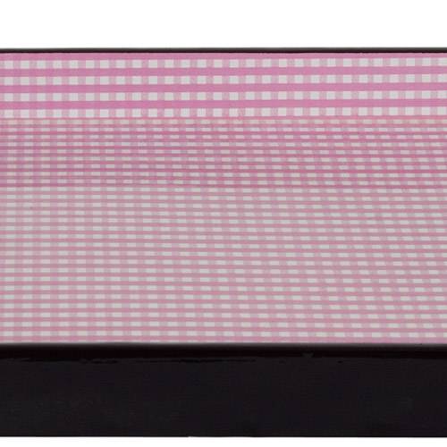 Assistência Técnica, SAC e Garantia do produto Bandeja Mdf Quadriculado Rosa Borda Preta 45 X 29 X 3,5Cm