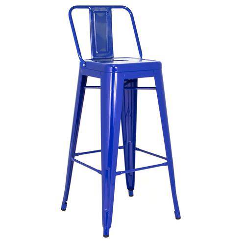 Assistência Técnica, SAC e Garantia do produto Banqueta Iron Tolix 76 Cm com Encosto - Azul Escuro