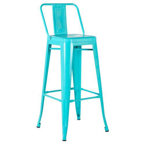 Assistência Técnica, SAC e Garantia do produto Banqueta Iron Tolix 76 Cm com Encosto - Azul Tiffany