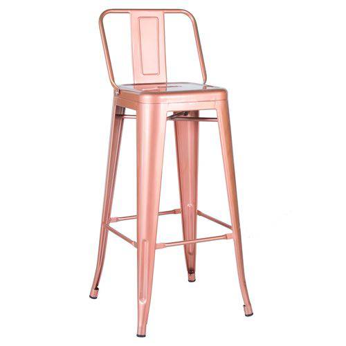 Assistência Técnica, SAC e Garantia do produto Banqueta Iron Tolix 76 Cm com Encosto - Cobre Rose