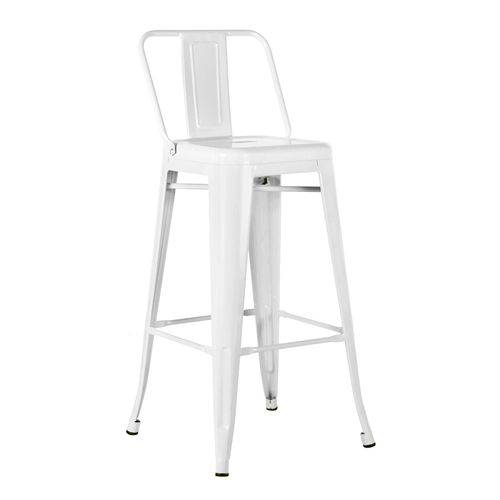 Assistência Técnica, SAC e Garantia do produto Banqueta Iron Tolix com Encosto - 66 Cm - Industrial - Aço - Vintage - Branco