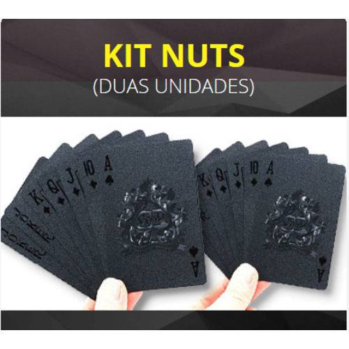 Assistência Técnica, SAC e Garantia do produto Baralho Poker Preto Metalizado - Kit 2 Unidades, Merak Imports