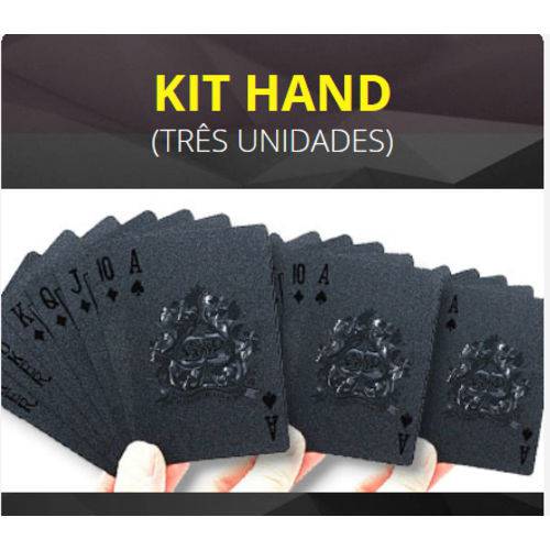 Assistência Técnica, SAC e Garantia do produto Baralho Poker Preto Metalizado - Kit 3 Unidades